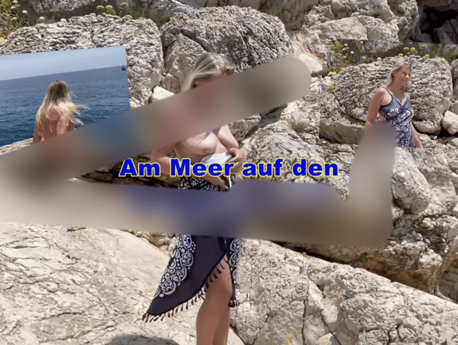 Am Meer auf den Klippen Gepisst