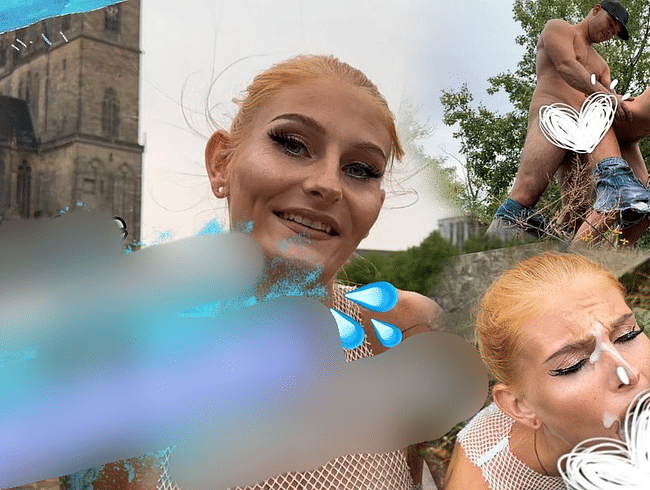 geilste HOBBYHURE aus MAGDEBURG! Public OUTDOOR Fickspaß mit FAN